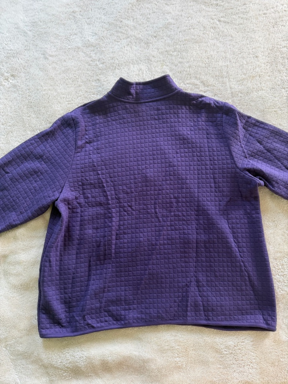 NWT Karen Scott Plus Size Quilted Fleece Jacket in Cassis sz 3X - Picture 5 of 7